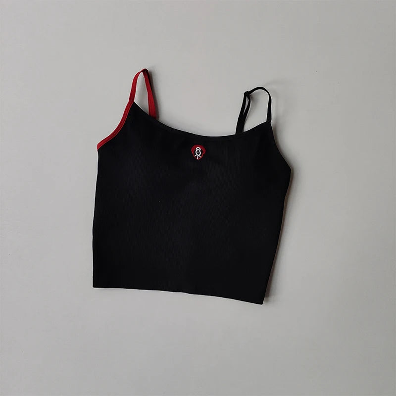 Sports Underwear for Women in Summer Contrasting Colors, Anti-sagging Fitness Yoga Suit Suspender, Integrated Beauty Vest Bra