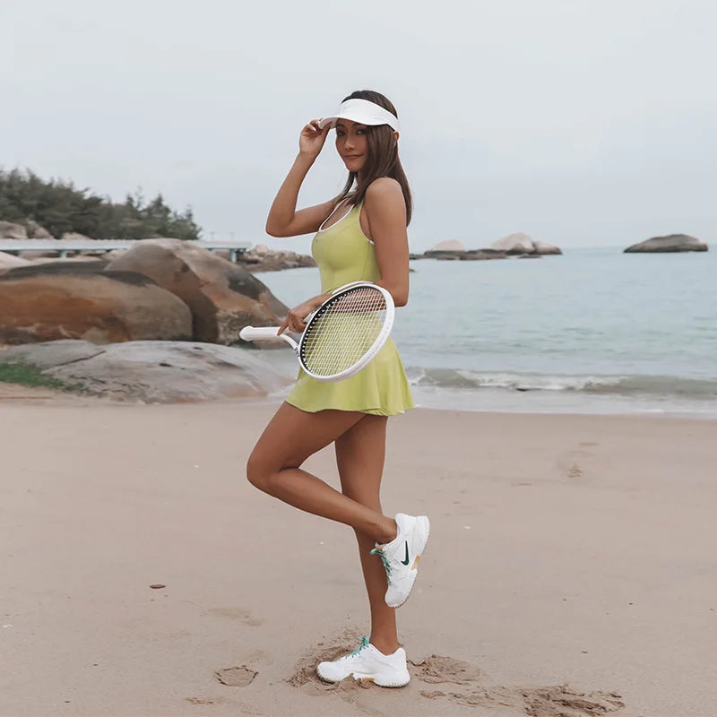 Sports Dresses Tennis Suit One-Piece Yoga Clothes Women's Outdoor Athletic Dress Romoer Summer Women Dress 2024 Sportswear