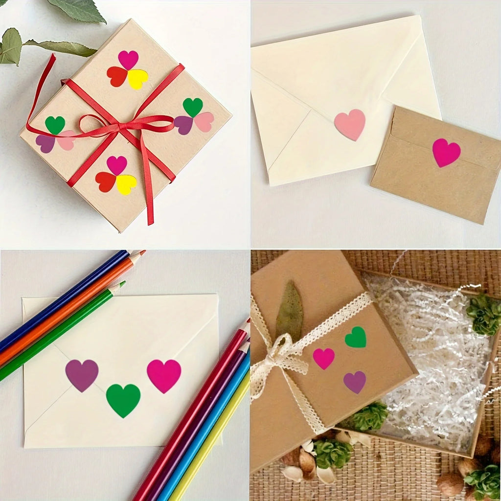 700 Pcs Colored Heart Dot Stickers Circle Dot Stickers Color Coding Labels Sticky Dots Labels Stickers.